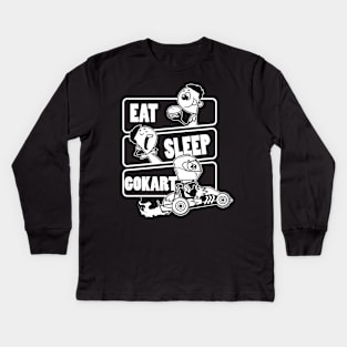 Eat Sleep Gokart - Go karts Gift graphic Kids Long Sleeve T-Shirt